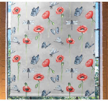 Stores enrouleurs fleurs et plantes chiots et insectes - TenStickers