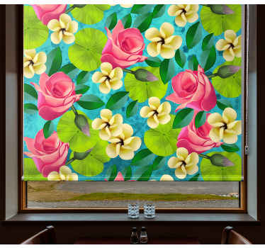 Rolo zavjese cvijeće i biljke živahno cvjetanje - TenStickers