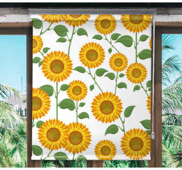 Rollo mit Blumen Animierte sonnenblumen - TenStickers