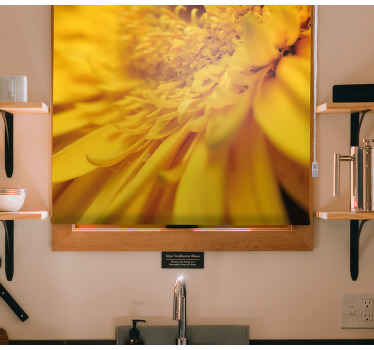 Stores enrouleurs fleurs et plantes gros plan jaune - TenStickers