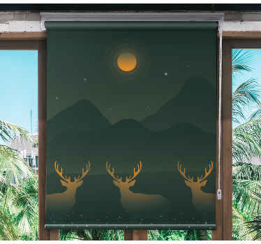 Rolo zavjese više životinja veličanstvene siluete jelena - TenStickers