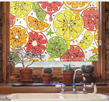 Estore de rolo para cozinha padrão de fatias cítricas - TenStickers