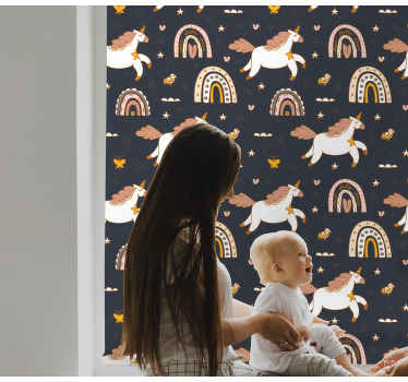 Charming unicorn motif blind children - TenStickers
