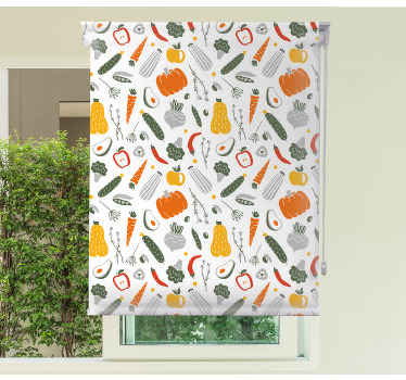 Rollo Fenster Obst buntes, lebendiges muster - TenStickers