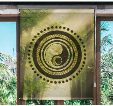 Store enrouleur motif zen cercle yin yang - TenStickers