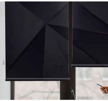 Store enrouleur textures et motifs motifs géométriques noirs - TenStickers