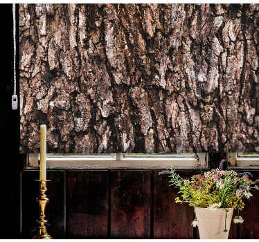 Cortina de quarto principal realista com casca de árvore - TenStickers