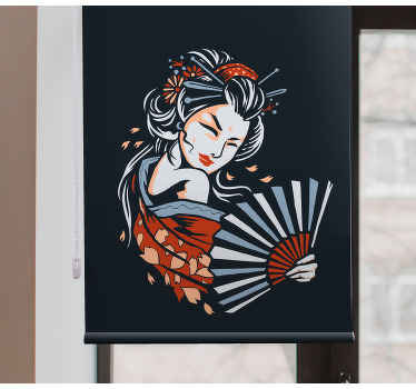 Store enrouleur original danse gracieuse de l'éventail - TenStickers