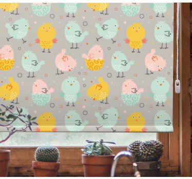 Cute chicken pastel colors Various animal blind - TenStickers