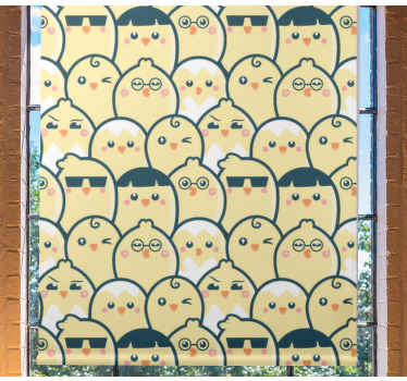 Rolo zavjese životinje slatka ženska lica - TenStickers