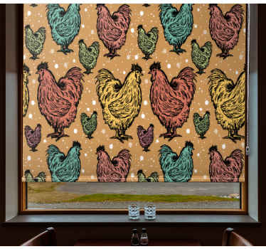 Rolo zavjese životinje živopisni pijetlov uzorak - TenStickers