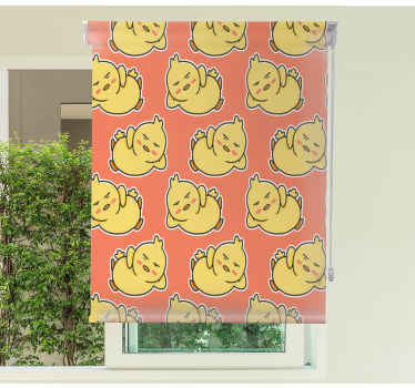 Cortina roller animales personajes de pollitos amarillos - TenVinilo