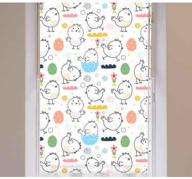 Estor animales Patrón de dibujos animados de pollo bebé - TenVinilo