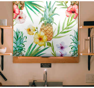 Rollo Küche bemalte Ananas - TenStickers
