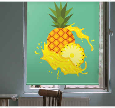 Ananas stænk frugt og grøntsager rullgardin - TenStickers