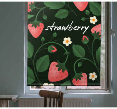 Rollo Fenster Obst erdbeer-blumenmuster - TenStickers