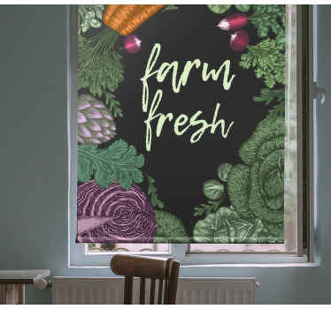 Farm fresh with lettuce Fruit vegetable blind - TenStickers
