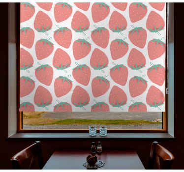 Rollo mit Obst und Gemüse Nahtloses erdbeermuster pastell - TenStickers