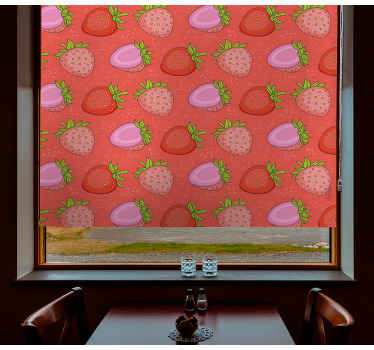 Saumaton punainen ja vaaleanpunainen hedelmä- ja vihannesverho - Tenstickers