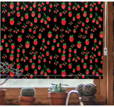 Rollo Fenster Obst lebendige erdbeermuster - TenStickers