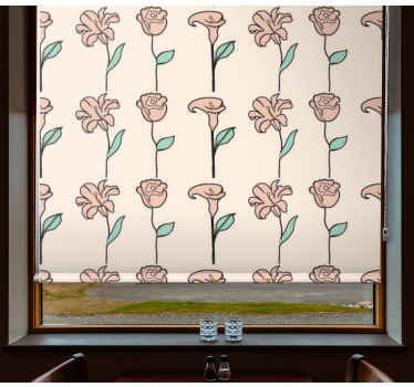 αυθεντικό σχέδιο μινιμαλιστικά λουλούδια τυφλά - TenStickers