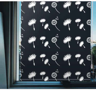 Roleta z kwiatami i roślinami sylwetki mniszka lekarskiego - TenStickers