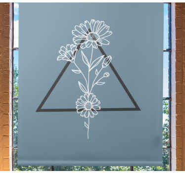 Estore de rolo flores e plantas motivo triangular elegante - TenStickers