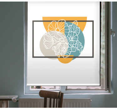 Estore de rolo flores e plantas quadro abstrato minimalista - TenStickers