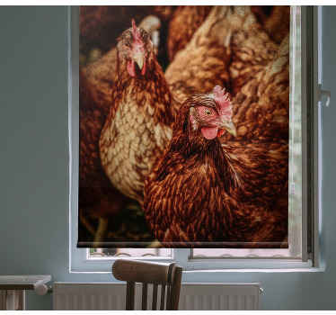 Rolo zavjese više životinja rustikalne farmske kokoši - TenStickers