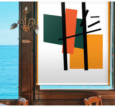 Stores avec des dessins Carrés et rectangles art abstrait - TenStickers