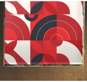 Geometric Red Circles modern blind - TenStickers