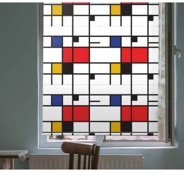 Fenster Rollo modern Mondrian geometrische Kunst - TenStickers
