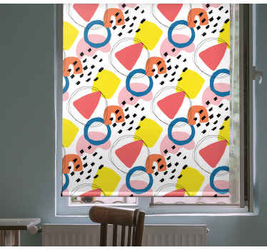 Maalaus taide geometrinen kuvio rullaverhot maalaus - Tenstickers