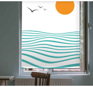 Stores avec des dessins Art abstrait de la mer - TenStickers