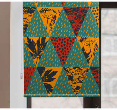 Store enrouleur moderne motif floral géométrique - TenStickers