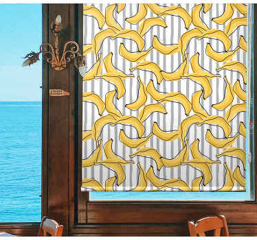 Estor frutas Patrón de plátano en estilo doodle - TenVinilo