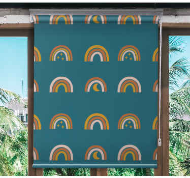 Rainbows and stars children room roller blind - TenStickers