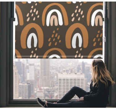 Painted earthy rainbows children room roller blind - TenStickers