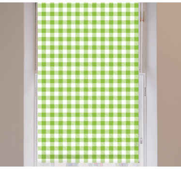 Estore de rolo para cozinha padrão xadrez verde - TenStickers