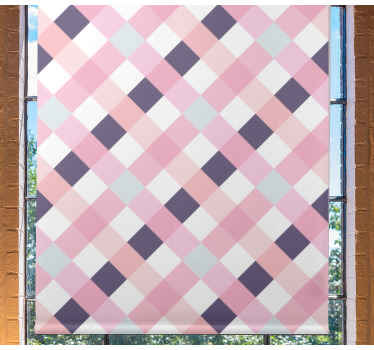 Estore de rolo modernos harmonia de padrão de diamante - TenStickers