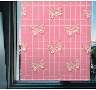 Estampa com borboletas na sala de estar cega - TenStickers