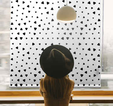 Geometric Heart Pattern texture roller blind - TenStickers