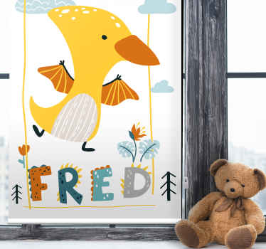 βρεφική κίτρινη σκιά παραθύρου pterosaurio - TenStickers