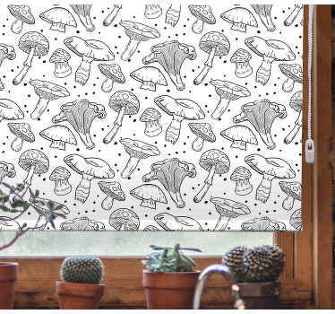 Handritad svampkökgardin - Tenstickers