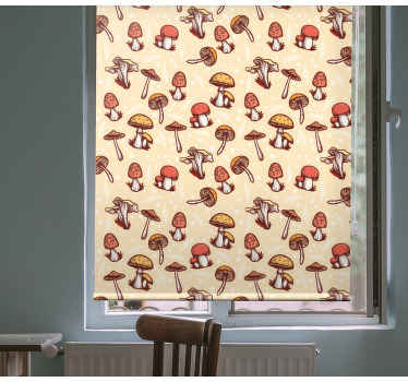 Mushroom forest pattern more blind flowers - TenStickers
