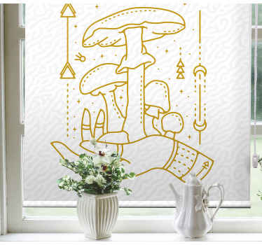 Estores enrollable flores ofrenda de mano de hongo - TenVinilo