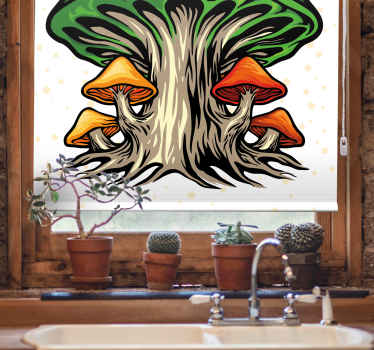 幽灵般的自然真菌植物厨房卷簾 - TenStickers