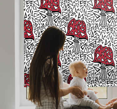 Rollo Fenster Originell abstraktes pilzmuster - TenStickers