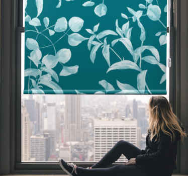 μπλε σχέδιο ακουαρέλα λουλούδια και φυτό τυφλό - TenStickers