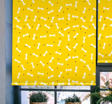 Söt gul bakgrund hund ben barn rullgardin - Tenstickers